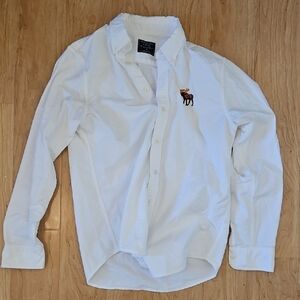Abercrombie & Fitch White Casual Button Down Shirt